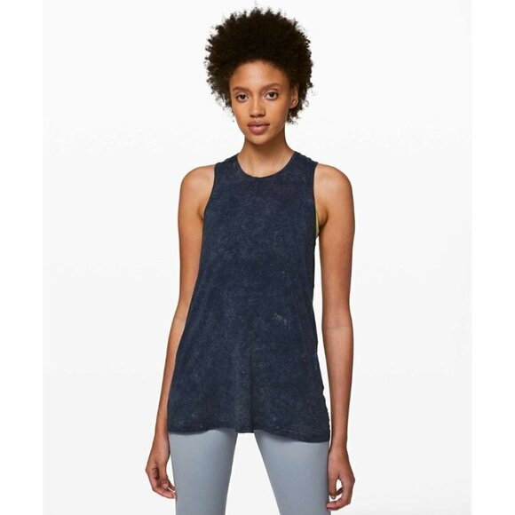 Lululemon Element Tank True Navy Cloud Wash Athletic Top 4 - Picture 2 of 8